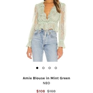 NBD Amie blouse lace top